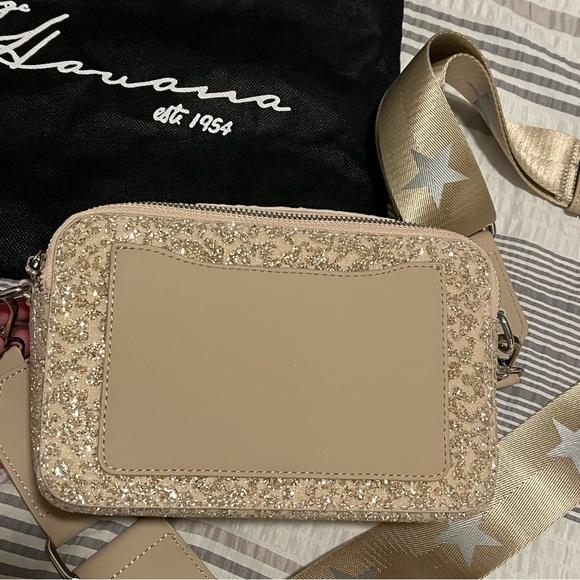 EUC* Gold Glitter Vintage Havana Crossbody Purse - Picture 5 of 9